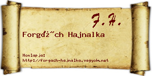 Forgách Hajnalka névjegykártya