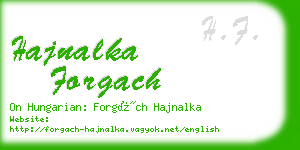 hajnalka forgach business card